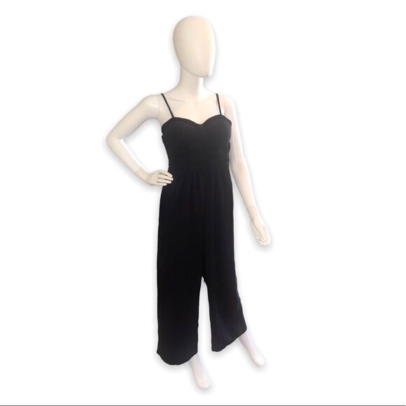 Band of Gypsies Black Jumpsuit with Velour Bust Accent - Picture 3 of 15